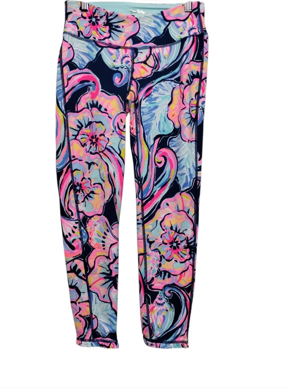 Lilly Pulitzer Boho Bateau Luxletic Marla Weekender Leggings Womens S Ruffle
